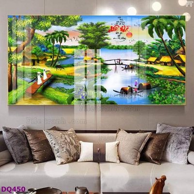 File tranh File tranh đồng quê DQ450 (gốc) in backlit film