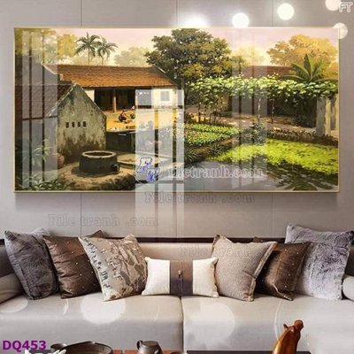File tranh File tranh đồng quê DQ453 (bản gốc) trang trí văn phòng