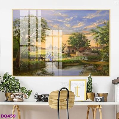 Download file File tranh đồng quê DQ459 (chuẩn in) File tranh đồng quê DQ459