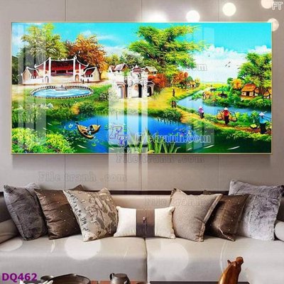 File in ấn File tranh đồng quê DQ462 (bản gốc) chất lượng cao