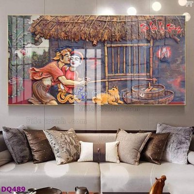 File tranh File tranh đồng quê DQ489 (ảnh gốc) không bị mờ