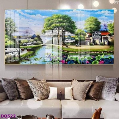 File tranh trang trí File tranh đồng quê DQ522 (file gốc)
