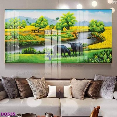 Tải file tranh File tranh đồng quê DQ535 (gốc) tại Filetranh.com