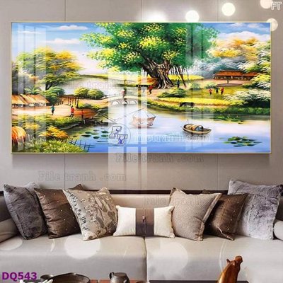 File tranh gốc File tranh đồng quê DQ543 (bản đẹp) độc quyền