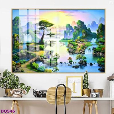 File gốc File tranh đồng quê DQ546 (vector) cho in ấn