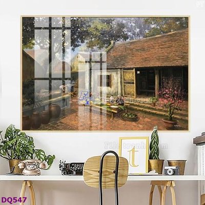 File tranh File tranh đồng quê DQ547 (bản gốc) treo tường