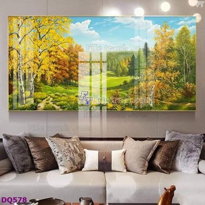 Download file File tranh đồng quê DQ578 (chuẩn in) File tranh đồng quê DQ578