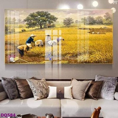 File in trần File tranh đồng quê DQ584 (bản gốc) 5D