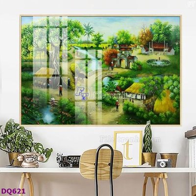 File tranh File tranh đồng quê DQ621 (bản gốc) treo phòng ăn