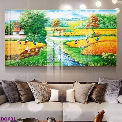 Tải file File tranh đồng quê DQ631 (ảnh gốc) in gạch 3D