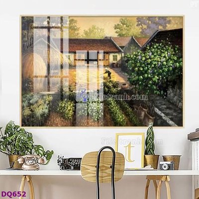 Tải file File tranh đồng quê DQ652 (gốc) làm tranh treo tường