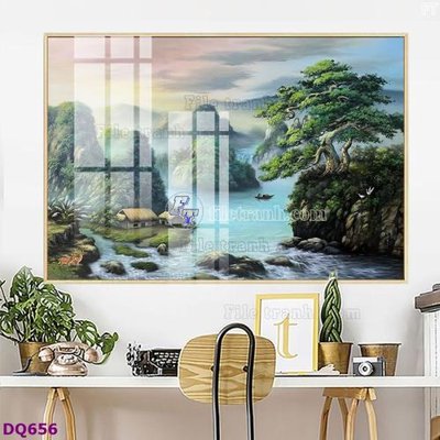 File ảnh File tranh đồng quê DQ656 (gốc) in standee