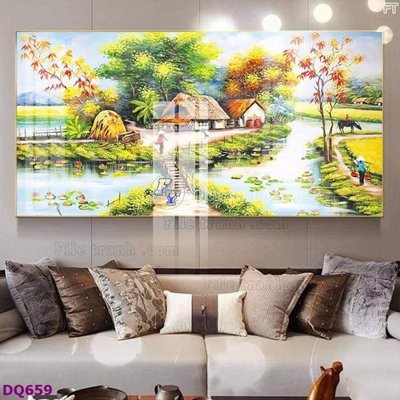 File tranh File tranh đồng quê DQ659 (gốc) chủ đề thành phố
