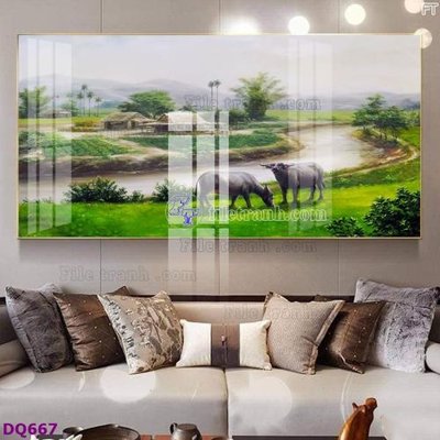 File tranh File tranh đồng quê DQ667 (gốc) chủ đề trẻ em