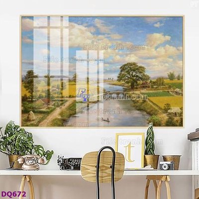 File ảnh gốc File tranh đồng quê DQ672 (chuyên in mica)