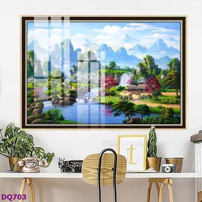 File tranh File tranh đồng quê DQ703 (gốc) phong cách tối giản