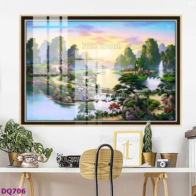 Mua file gốc File tranh đồng quê DQ706 (in ấn) tại Filetranh.com