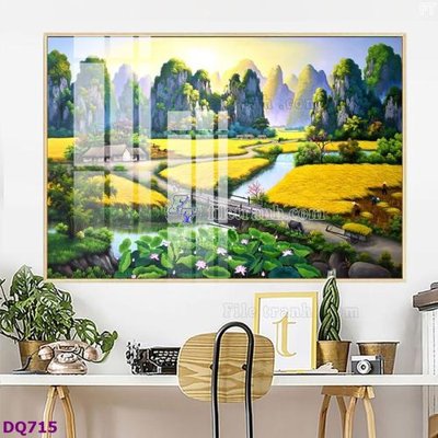 File ảnh File tranh đồng quê DQ715 (gốc) in standee