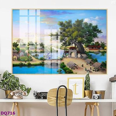 File tranh File tranh đồng quê DQ716 (file gốc) chuẩn màu in