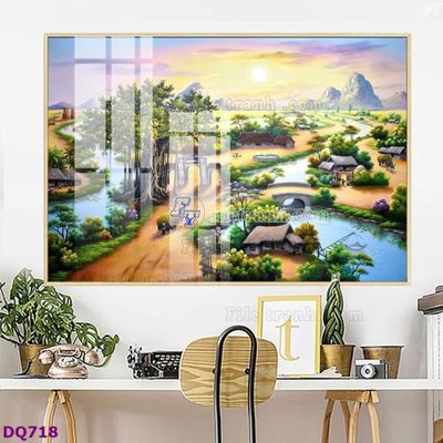 Tải file File tranh đồng quê DQ718 (gốc) chủ đề tôn giáo