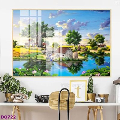 File tranh File tranh đồng quê DQ722 (gốc) chủ đề trẻ em