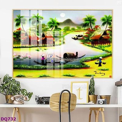 File gốc File tranh đồng quê DQ732 (dành cho trang trí nội thất)