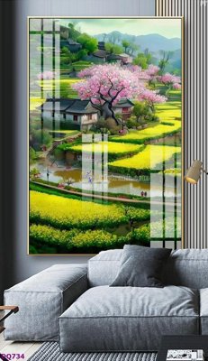 File ảnh File tranh đồng quê DQ734 (gốc) in Hiflex