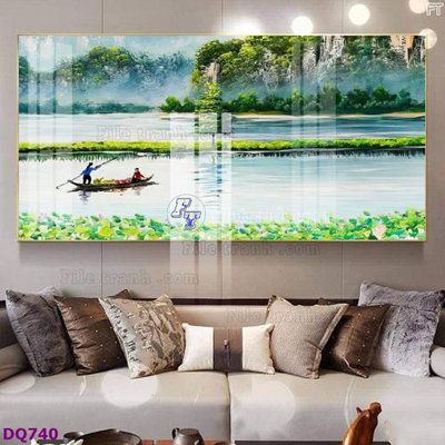 Tải file File tranh đồng quê DQ740 (PSD) cho in ấn quảng cáo