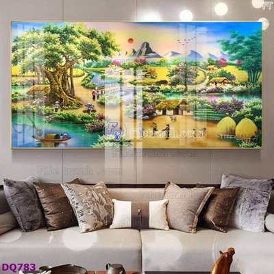 File gốc File tranh đồng quê DQ783 (PNG) chất lượng cao