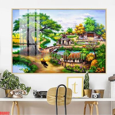 Download file gốc File tranh đồng quê DQ802 (in mica) 3D