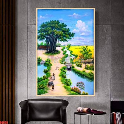 Tải file File tranh đồng quê DQ808 (gốc) chủ đề tôn giáo