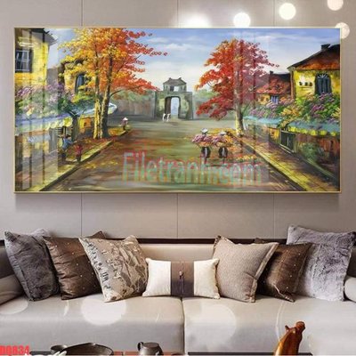 File PSD File tranh đồng quê DQ834 (bản gốc) dễ dàng edit