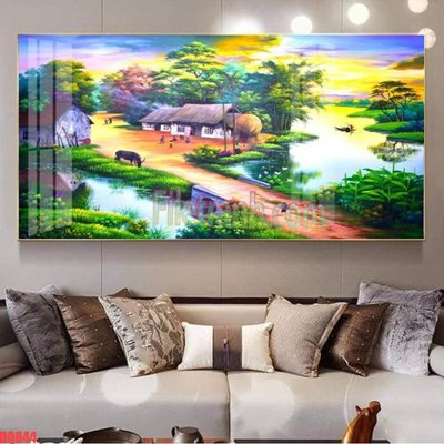 Hình ảnh file gốc in trần nhà File tranh đồng quê DQ844