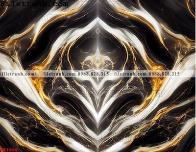 File tranh File vân đá đá cẩm thạch đối xứng DX1808 (gốc) in vải canvas