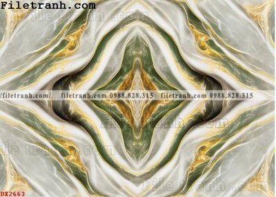 Ảnh gốc File vân đá đá cẩm thạch đối xứng DX2663 (nét căng) in mica