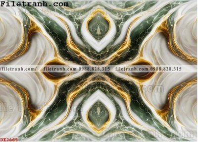 File ảnh File vân đá đá cẩm thạch đối xứng DX2669 (gốc) in poster