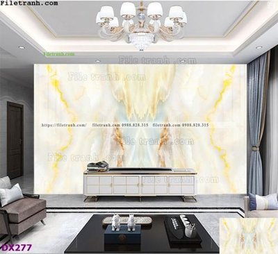 File tranh gốc in trần nhà File vân đá đối xứng DX277 3D