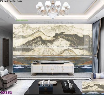 File ảnh File vân đá đối xứng DX353 (gốc) in decal dán tường