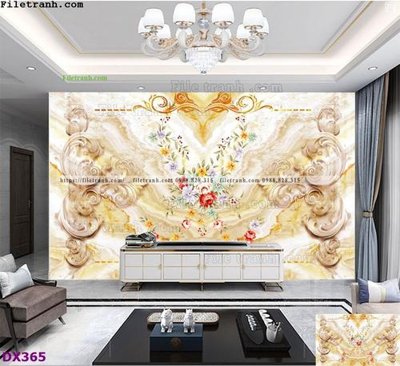 File tranh in tráng gương File vân đá đối xứng DX365 (siêu nét)