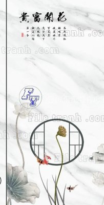 File in ấn File in vân đá cẩm thạch thông tầng đứng DXD218 (bản gốc) chất lượng cao