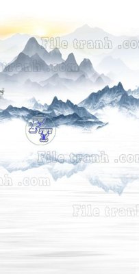 Ảnh gốc File in vân đá cẩm thạch thông tầng đứng DXD316 (độ nét cao) in tráng gương