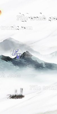 File tranh File in vân đá cẩm thạch thông tầng đứng DXD326 (gốc) in trên kính