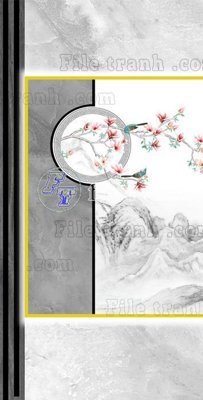 File tranh trang trí File in vân đá cẩm thạch thông tầng đứng DXD38 (file gốc)