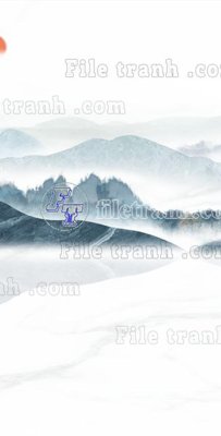 File in trần File in vân đá cẩm thạch thông tầng đứng DXD98 (bản gốc) mây trời