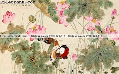 File tranh in trần Dong hoa va chim moi cua Trung Quoc 122 (ảnh gốc siêu nét)