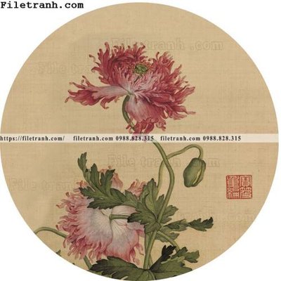 File gốc Dong hoa va chim moi cua Trung Quoc 129 (PNG) chất lượng cao