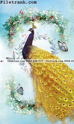 File tranh Dong hoa va chim moi cua Trung Quoc 171 (bản gốc) treo quán cafe