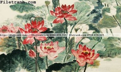 File gốc Dong hoa va chim moi cua Trung Quoc 191 (in lụa) trang trí tường