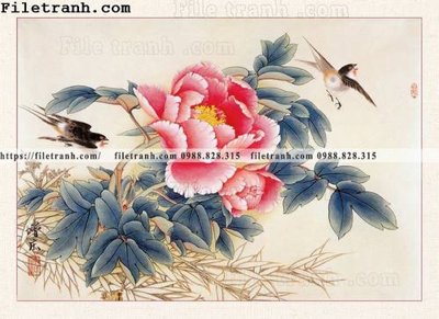 File gốc Dong hoa va chim moi cua Trung Quoc 198 (phong cách) cổ điển