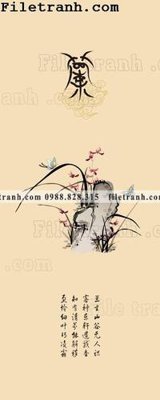 File gốc Dong hoa va chim moi cua Trung Quoc 201 (in tráng gương) ốp tường